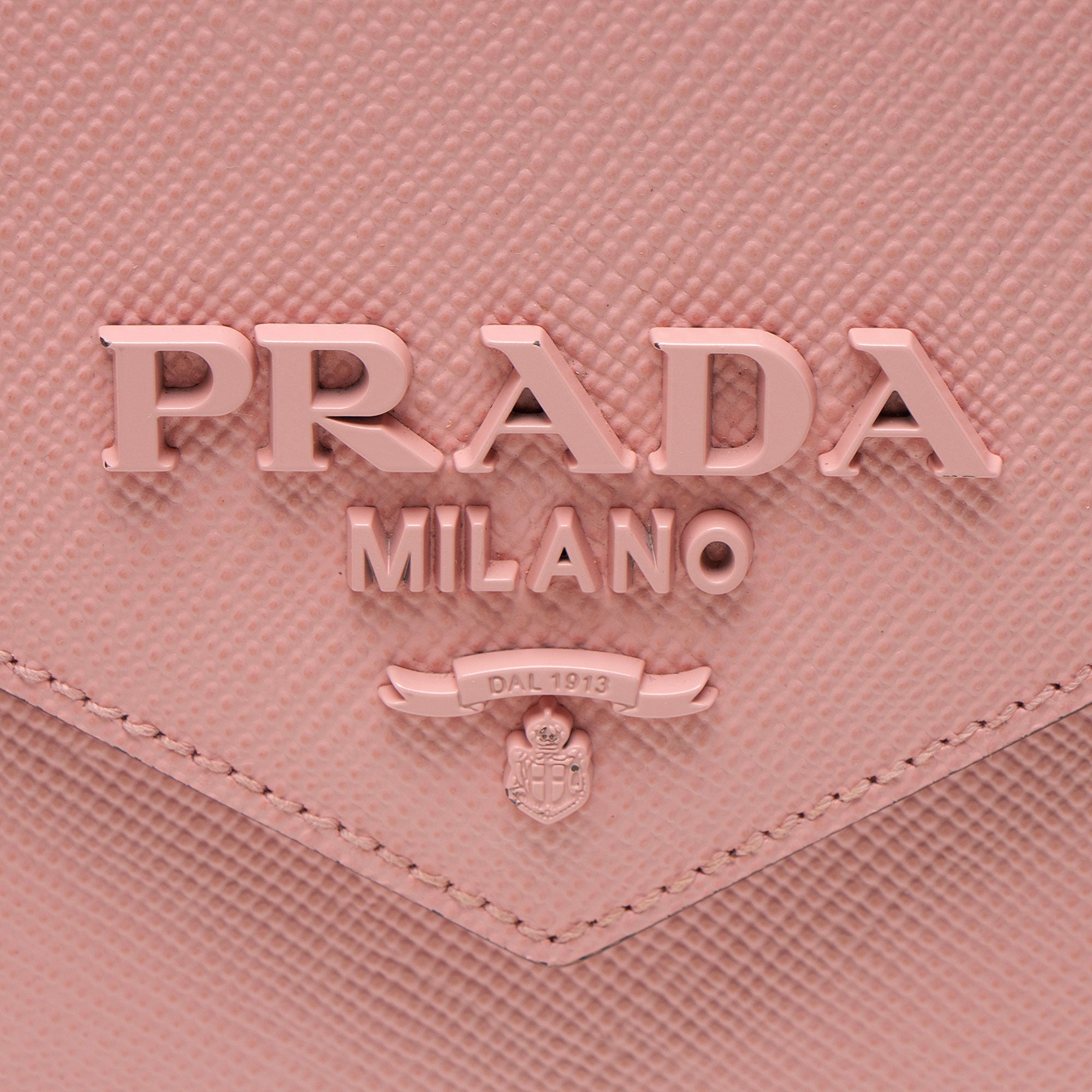 Prada Saffiano Leather Monochrome Chain Shoulder Bag