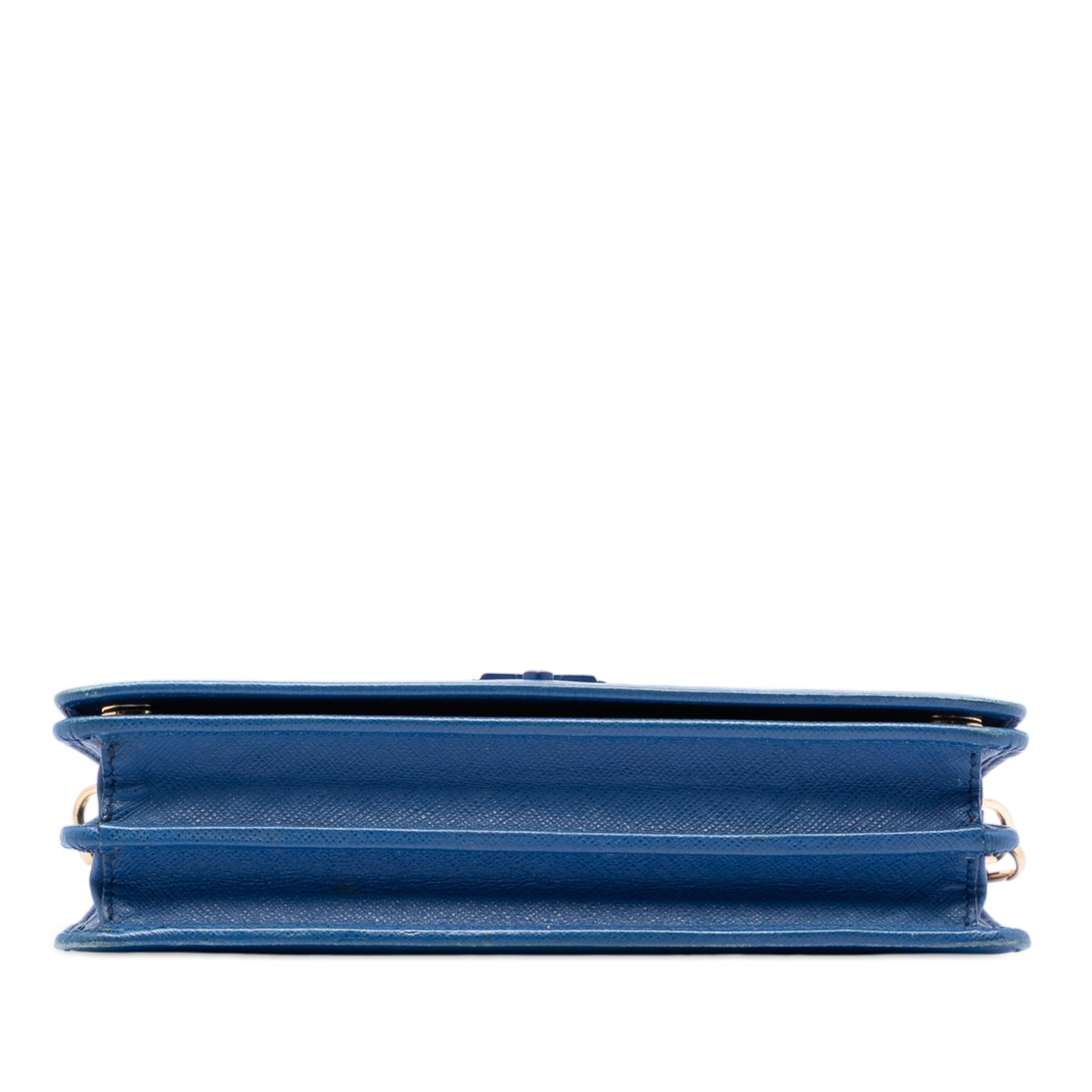 Prada Saffiano Lux Chain Crossbody