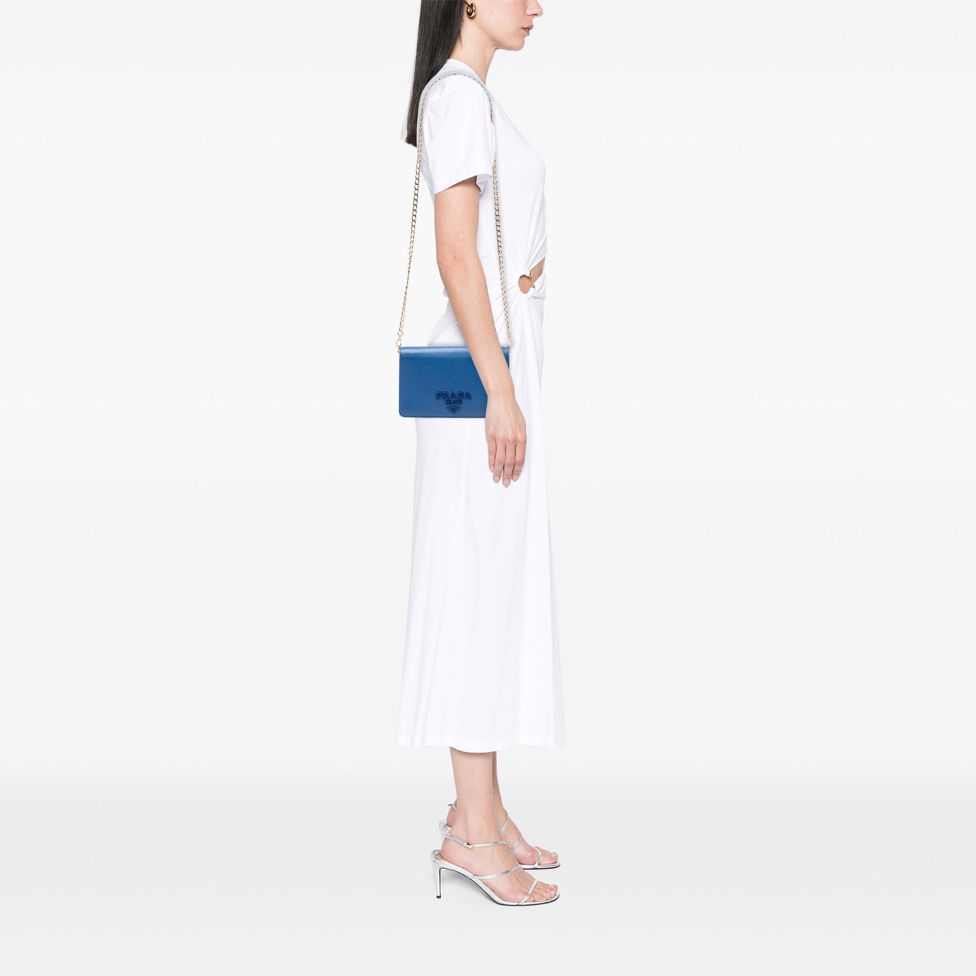 Prada Saffiano Lux Chain Crossbody