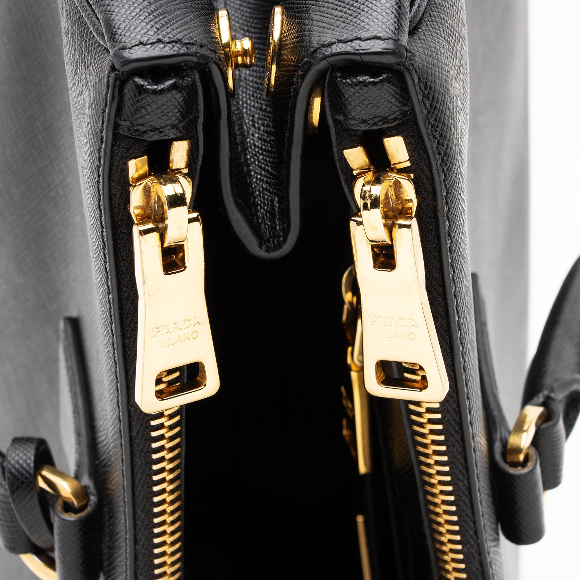 Prada Saffiano Lux Double Zip Large Tote