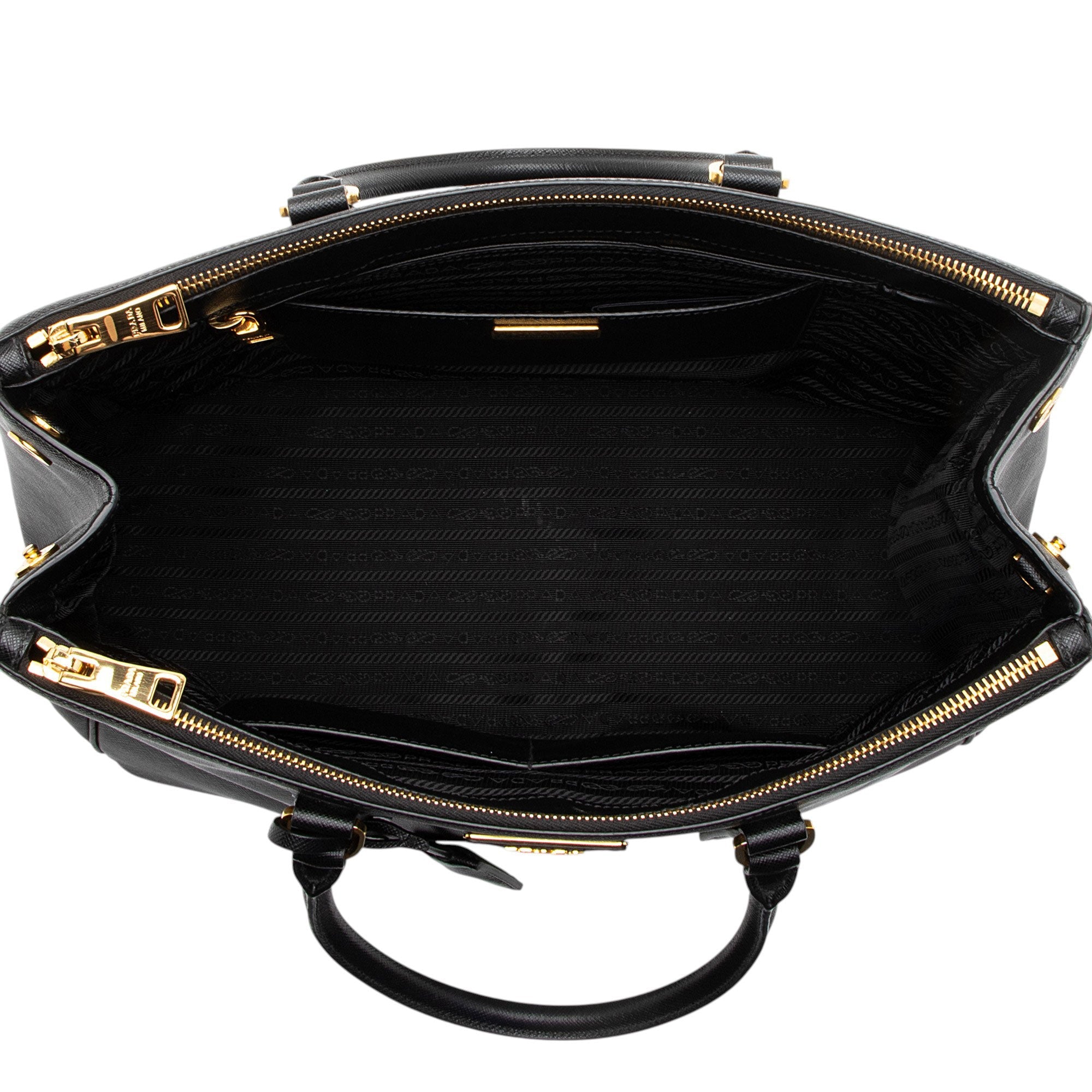 Prada Saffiano Lux Double Zip Large Tote