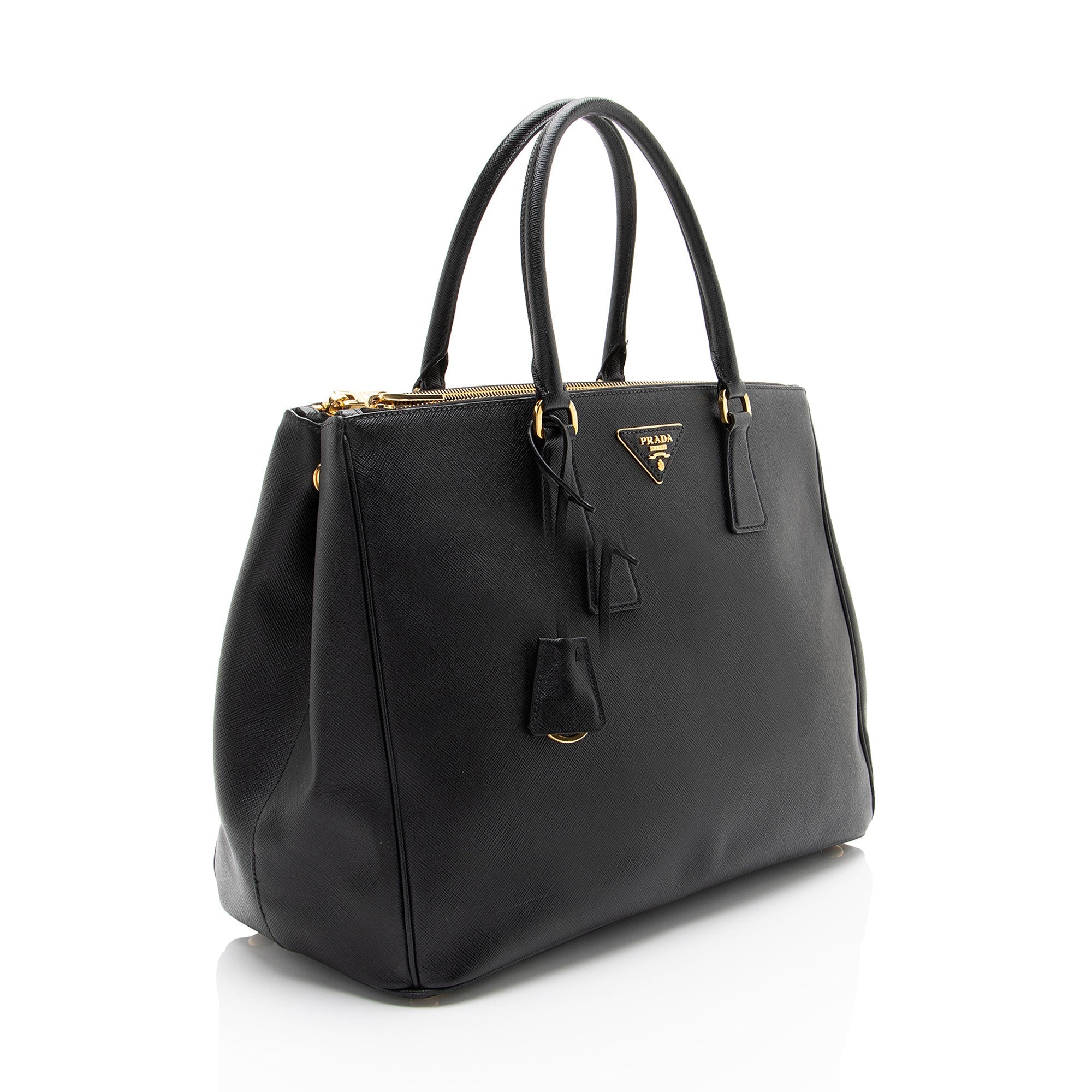 Prada Saffiano Lux Double Zip Large Tote