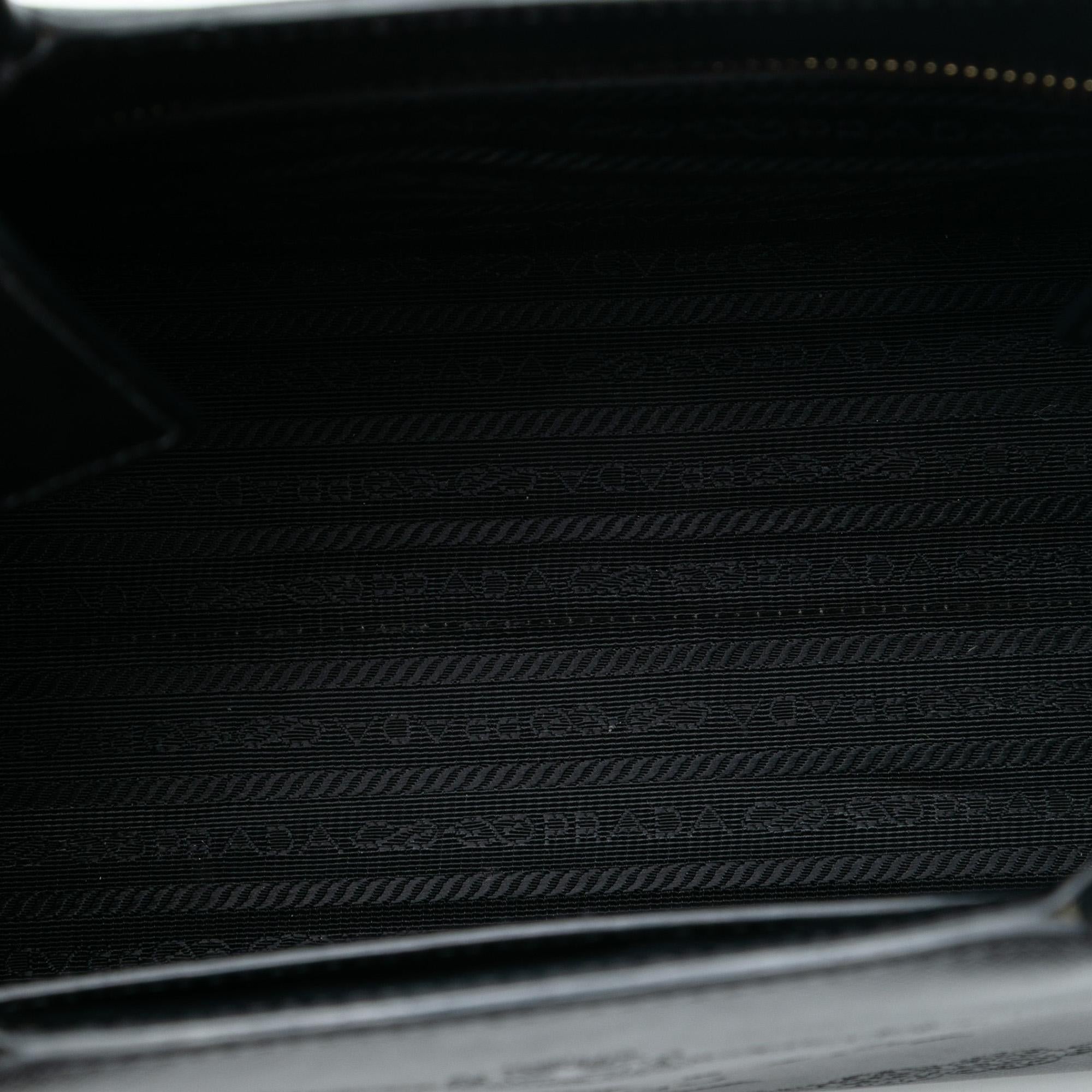 Prada Saffiano Lux Embossed Logo Convertible Tote