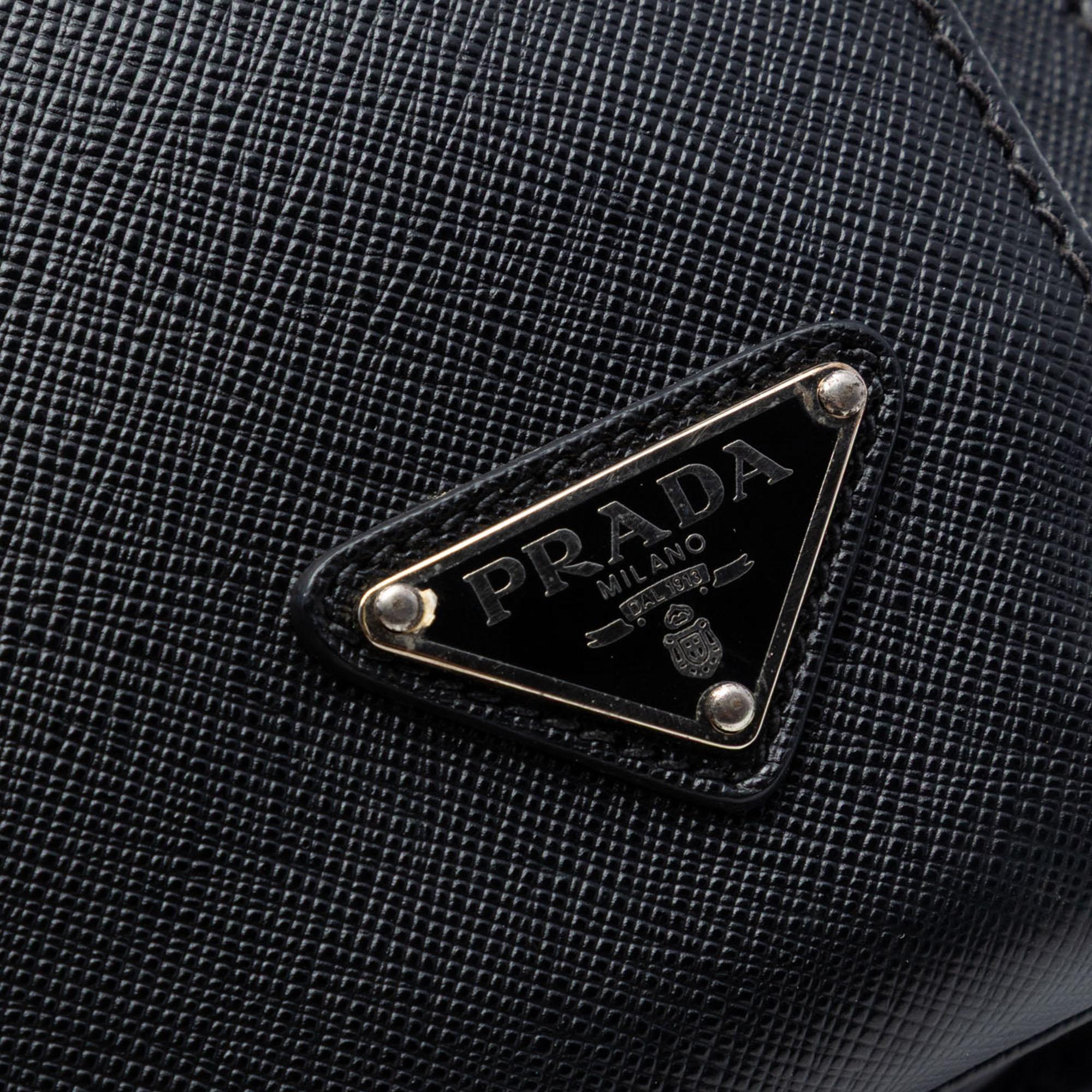 Prada Saffiano Lux Front Pocket Convertible Tote