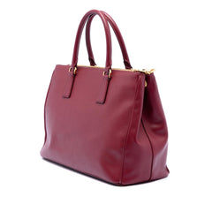 Prada Saffiano Lux Galleria Double Zip Front Pocket Satchel