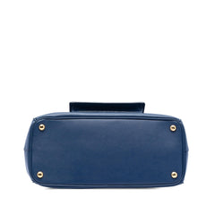 Prada Saffiano Lux Galleria Double Zip Front Pocket Satchel