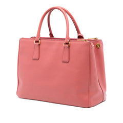 Prada Saffiano Lux Galleria Double Zip Front Pocket Satchel