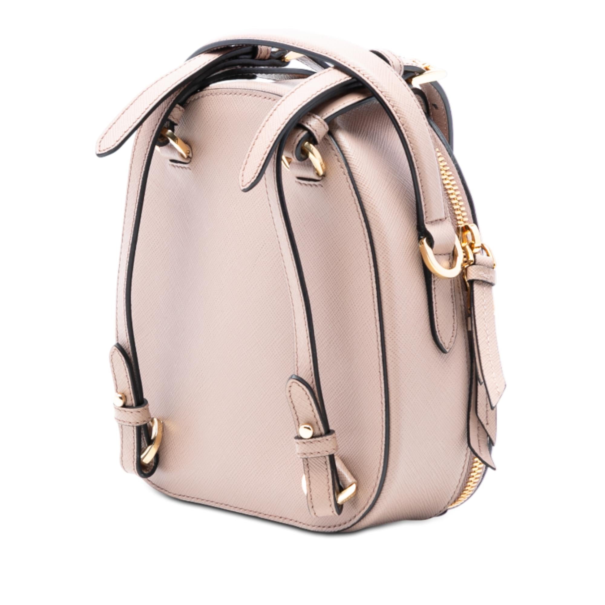 Prada Saffiano Lux Mini Odette Backpack