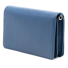 Prada Saffiano Lux Monochrome Wallet on Chain
