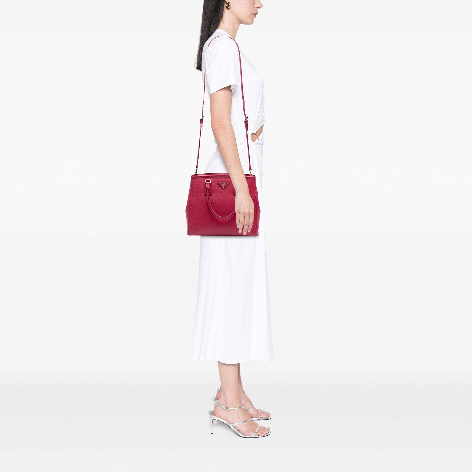 Prada Saffiano Lux Parabole Satchel