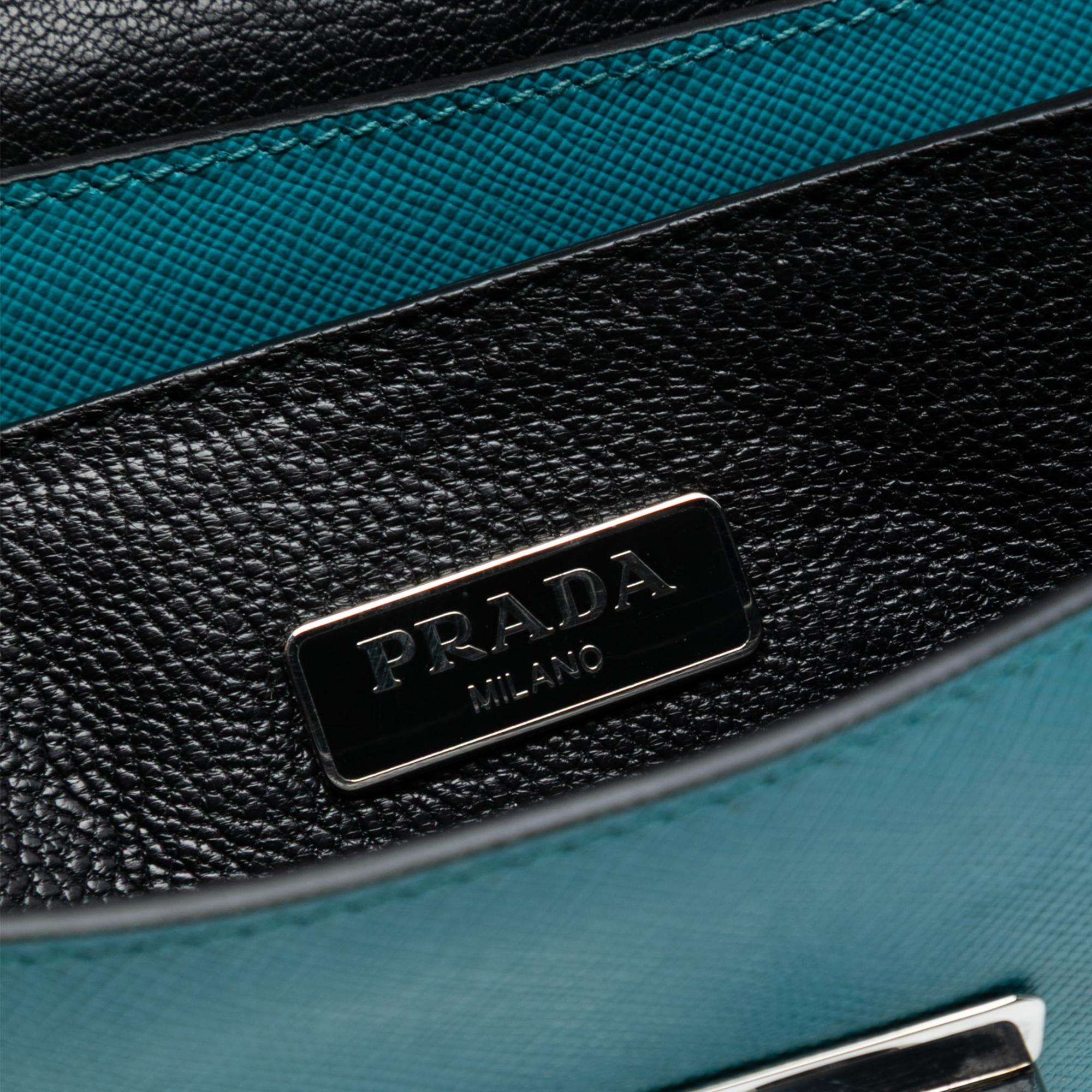 Prada Saffiano Lux Sound Lock Satchel