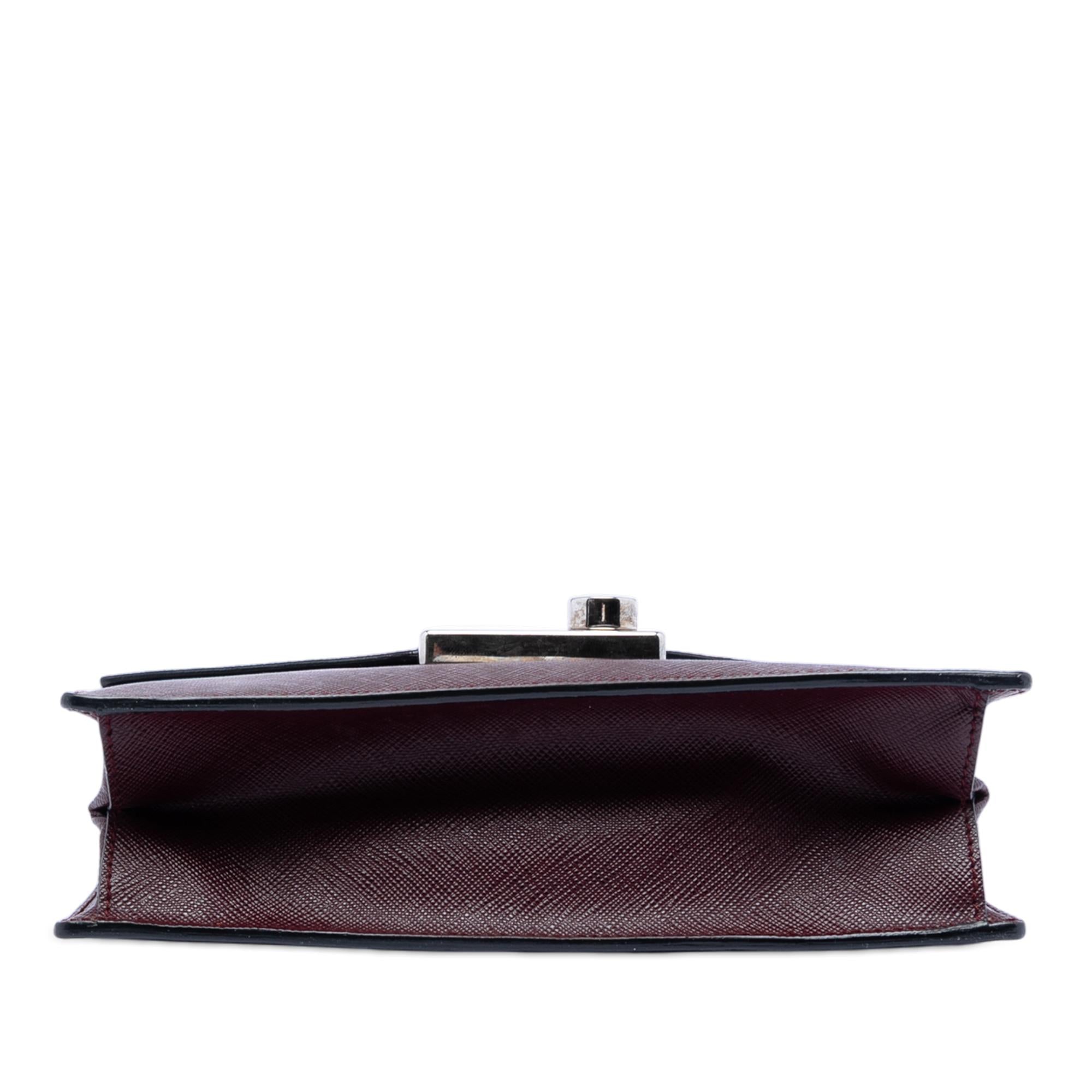 Prada Saffiano Lux Sound Lock Satchel