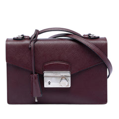Prada Saffiano Lux Sound Lock Satchel