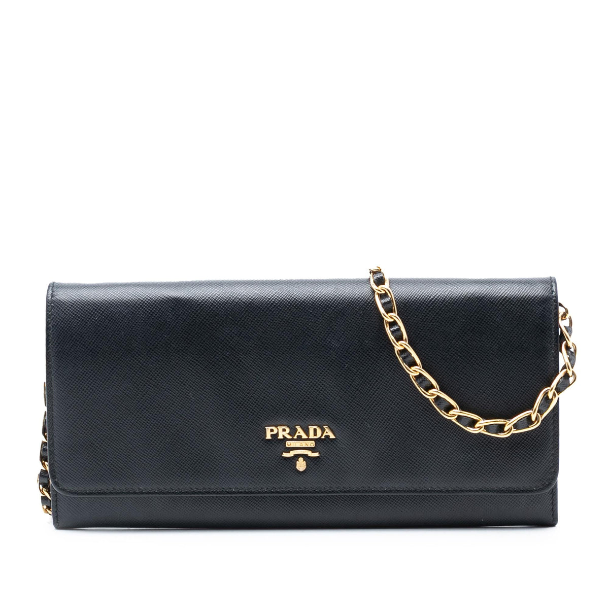 Prada Saffiano Lux Wallet On Chain
