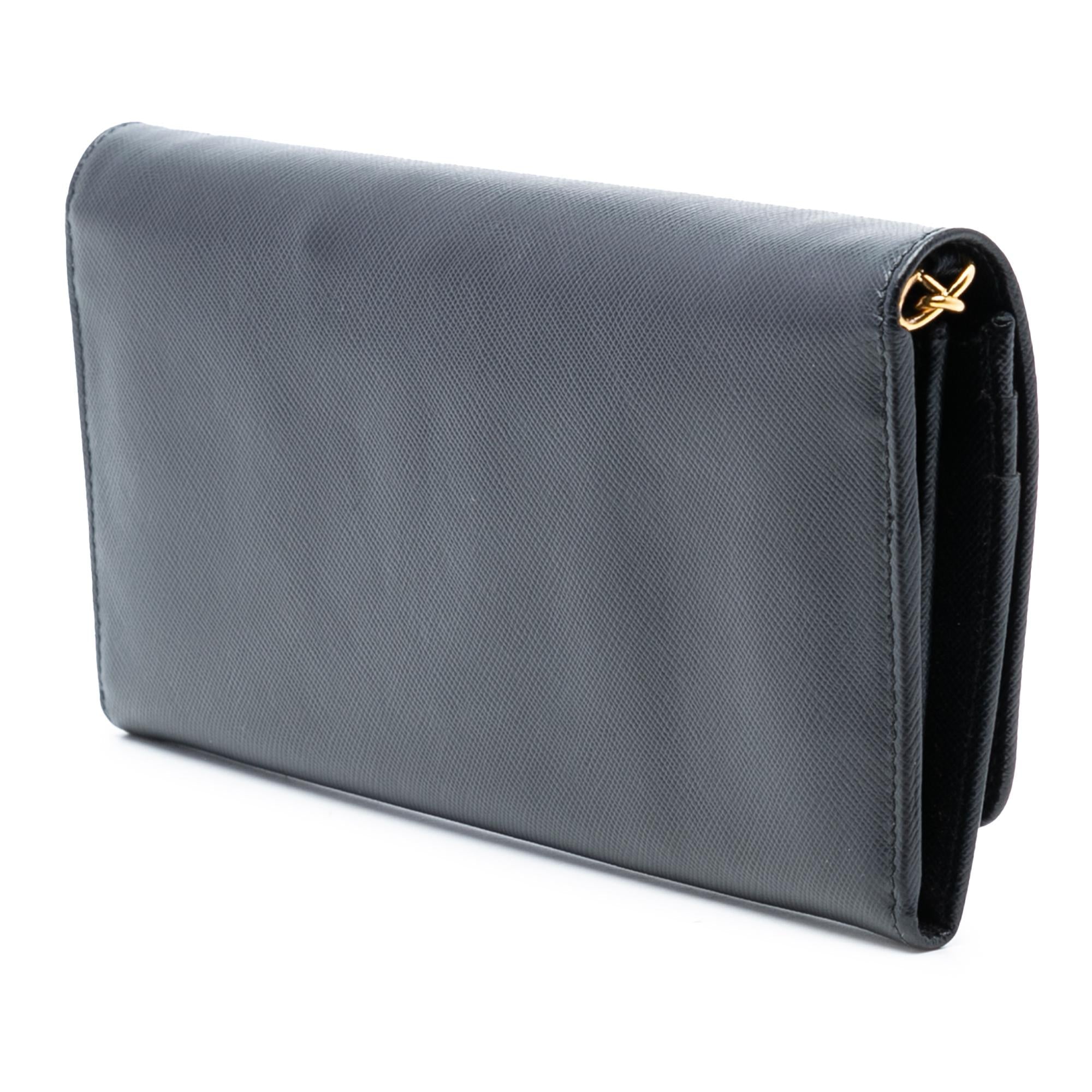 Prada Saffiano Lux Wallet On Chain