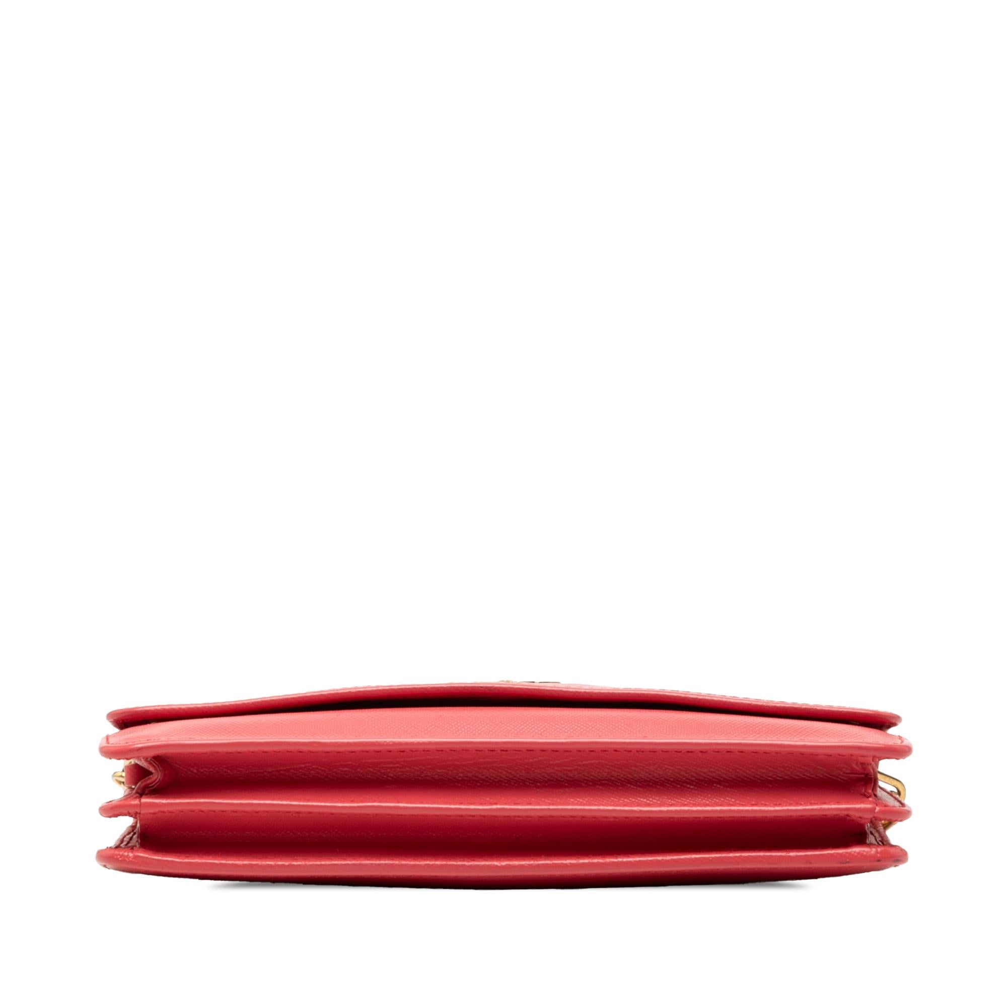 Prada Saffiano Lux Wallet On Chain