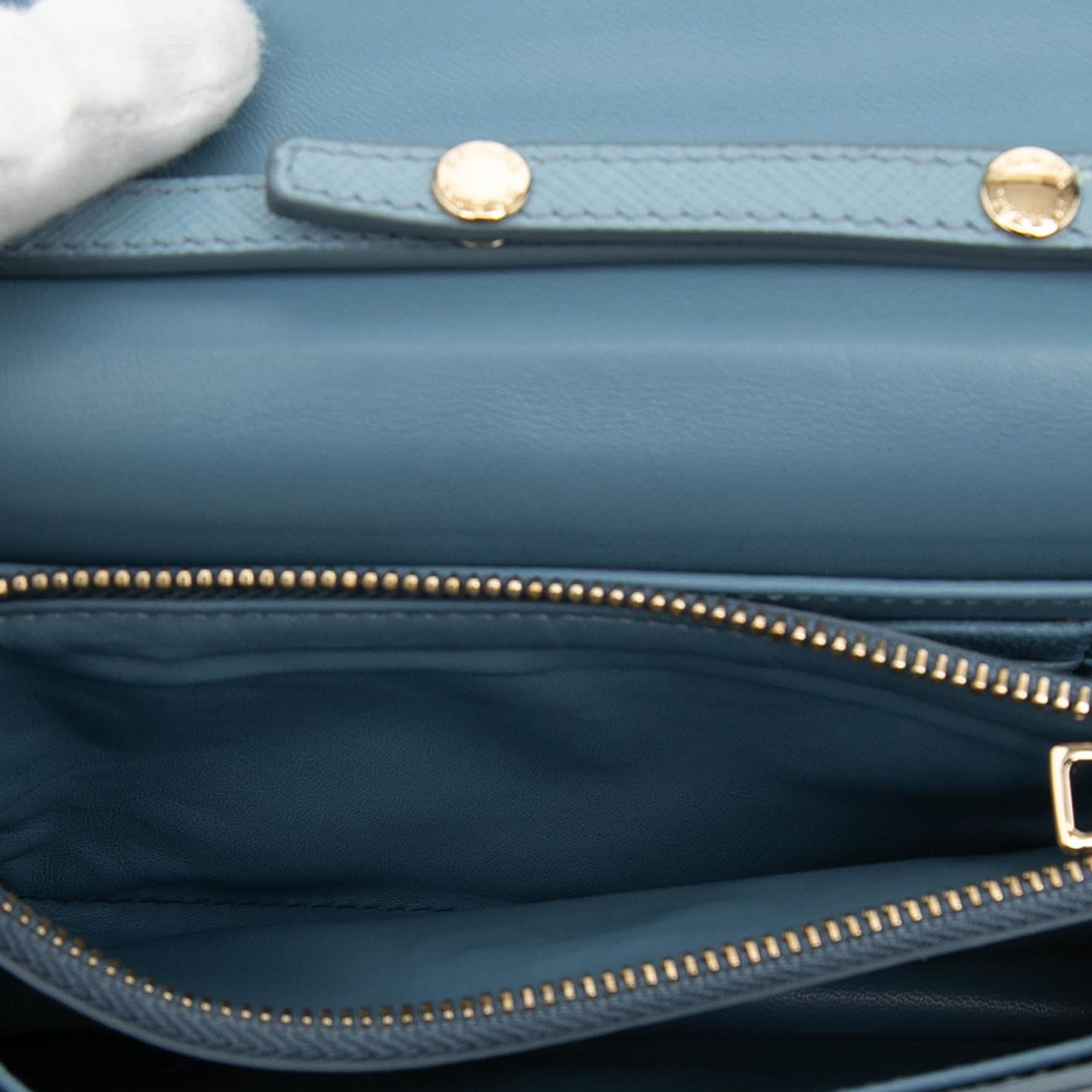Prada Saffiano Lux Wallet On Chain