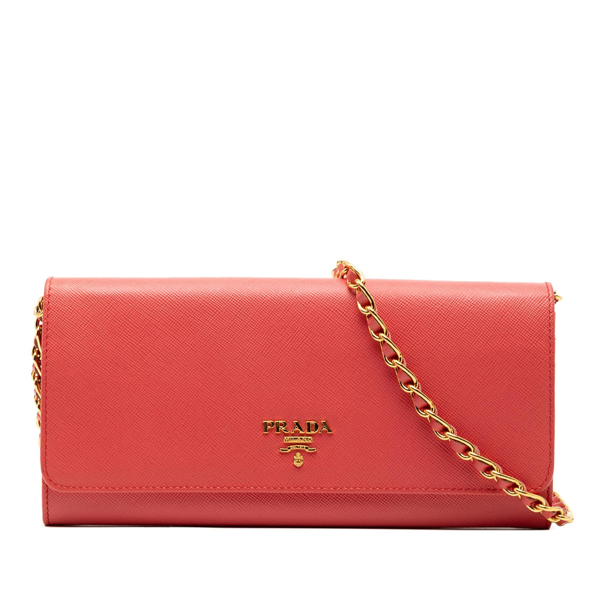 Prada Saffiano Lux Wallet On Chain