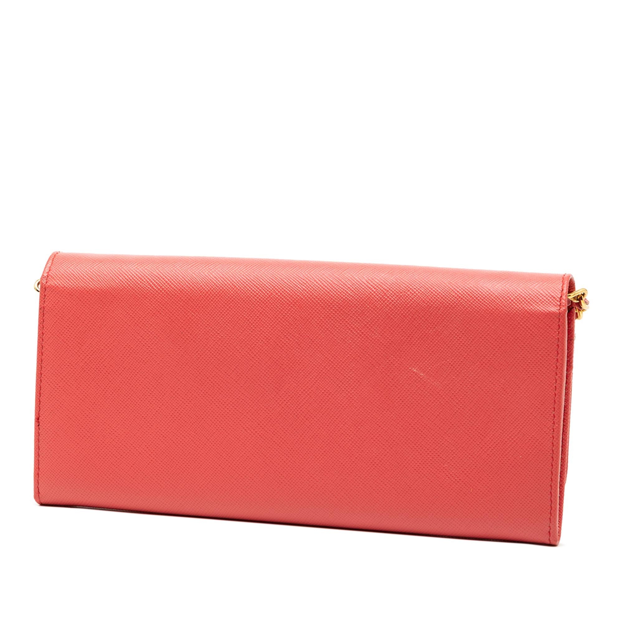 Prada Saffiano Lux Wallet On Chain