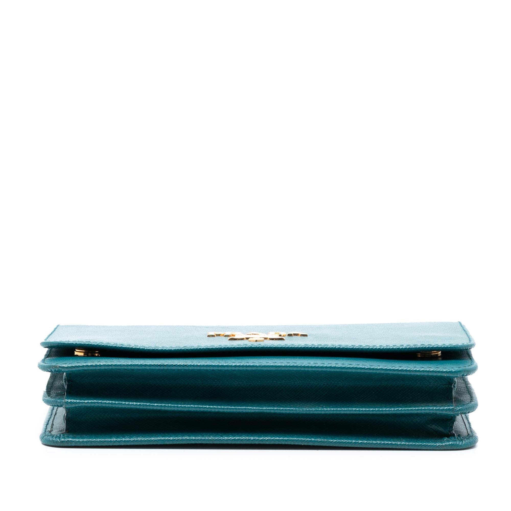 Prada Saffiano Lux Wallet on Chain