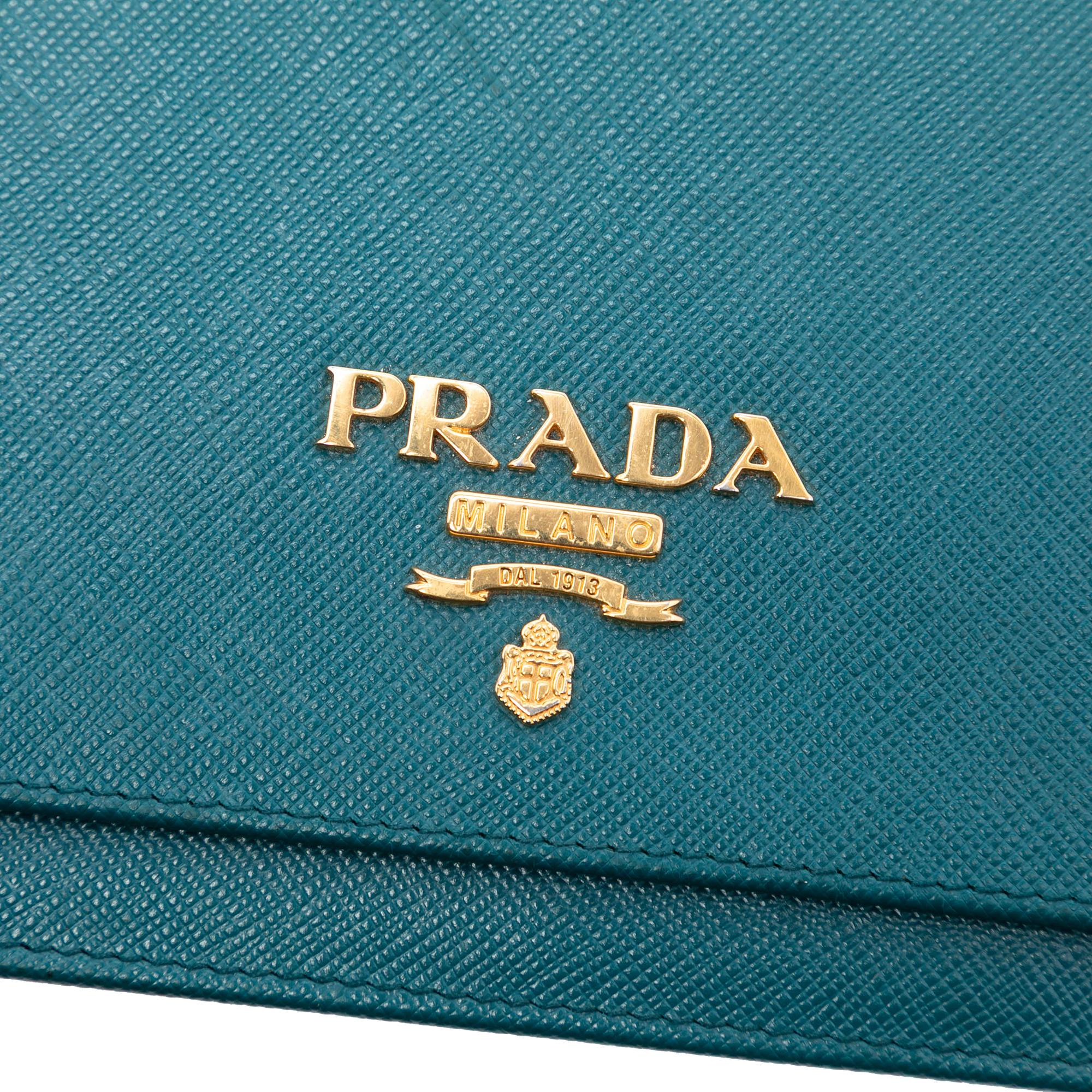 Prada Saffiano Lux Wallet on Chain