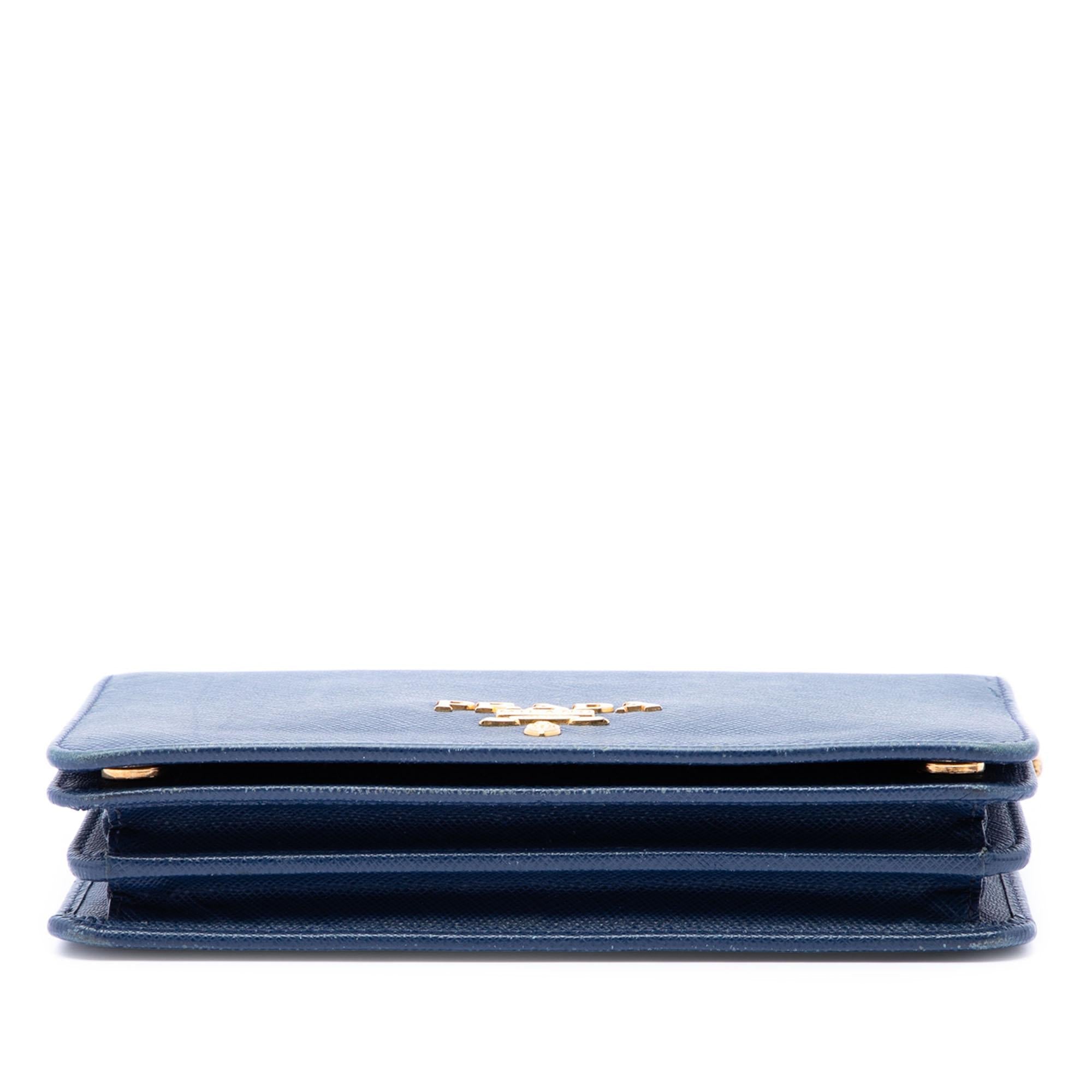 Prada Saffiano Lux Wallet on Chain