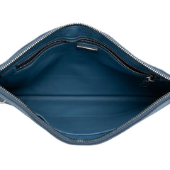 Prada Saffiano Lux Zip Clutch