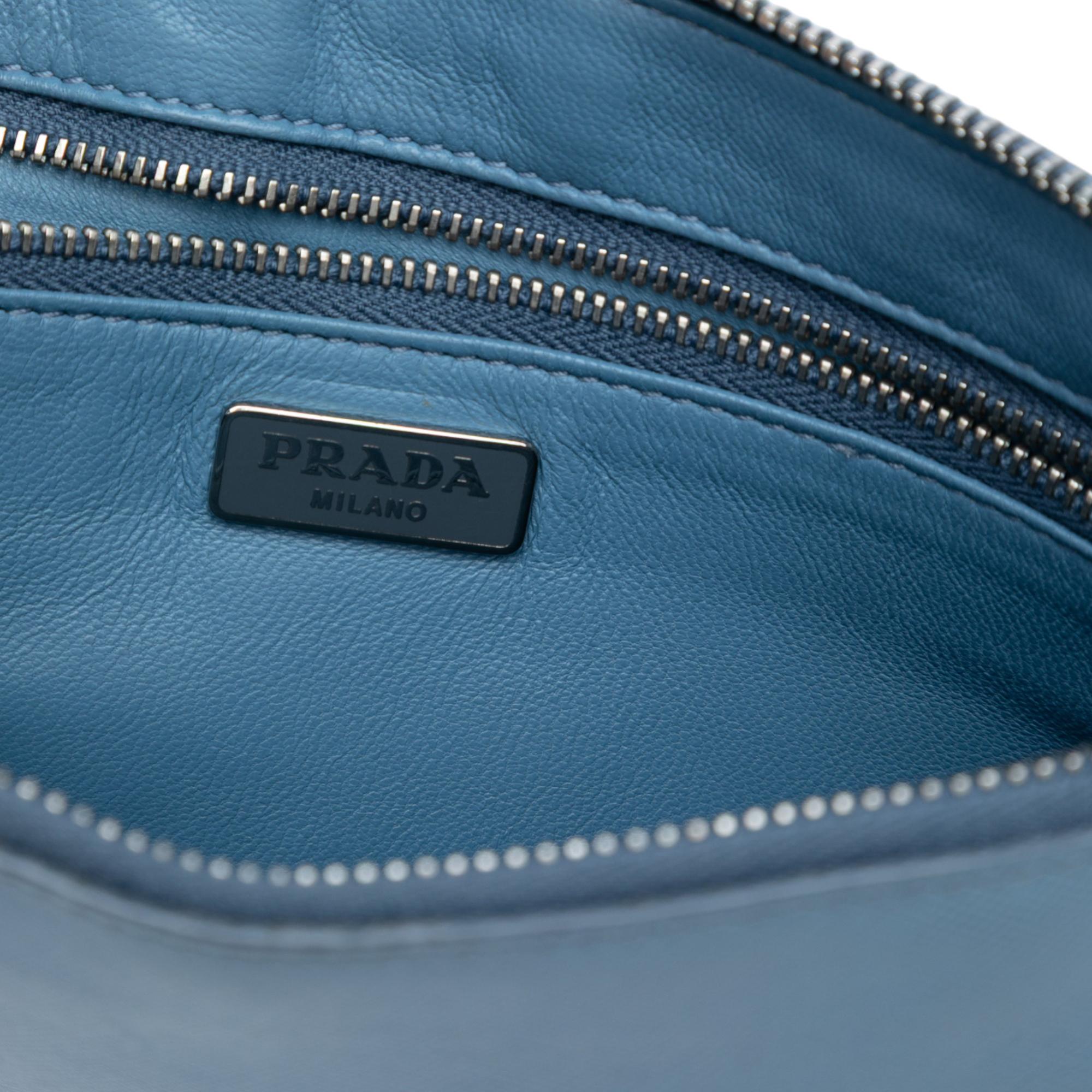 Prada Saffiano Lux Zip Clutch