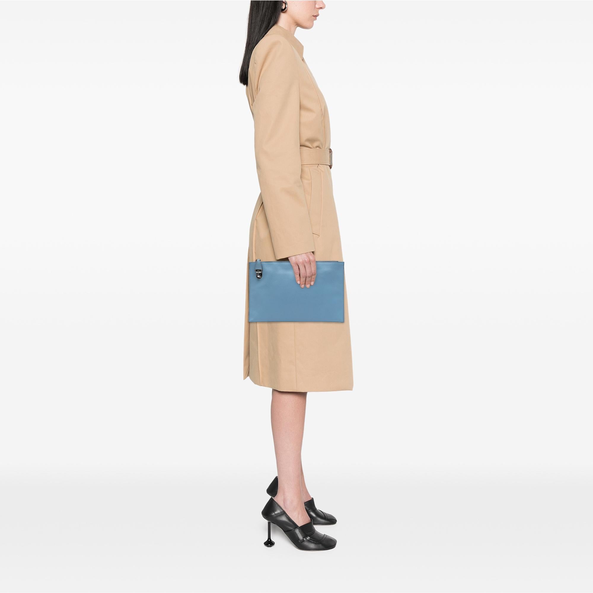 Prada Saffiano Lux Zip Clutch