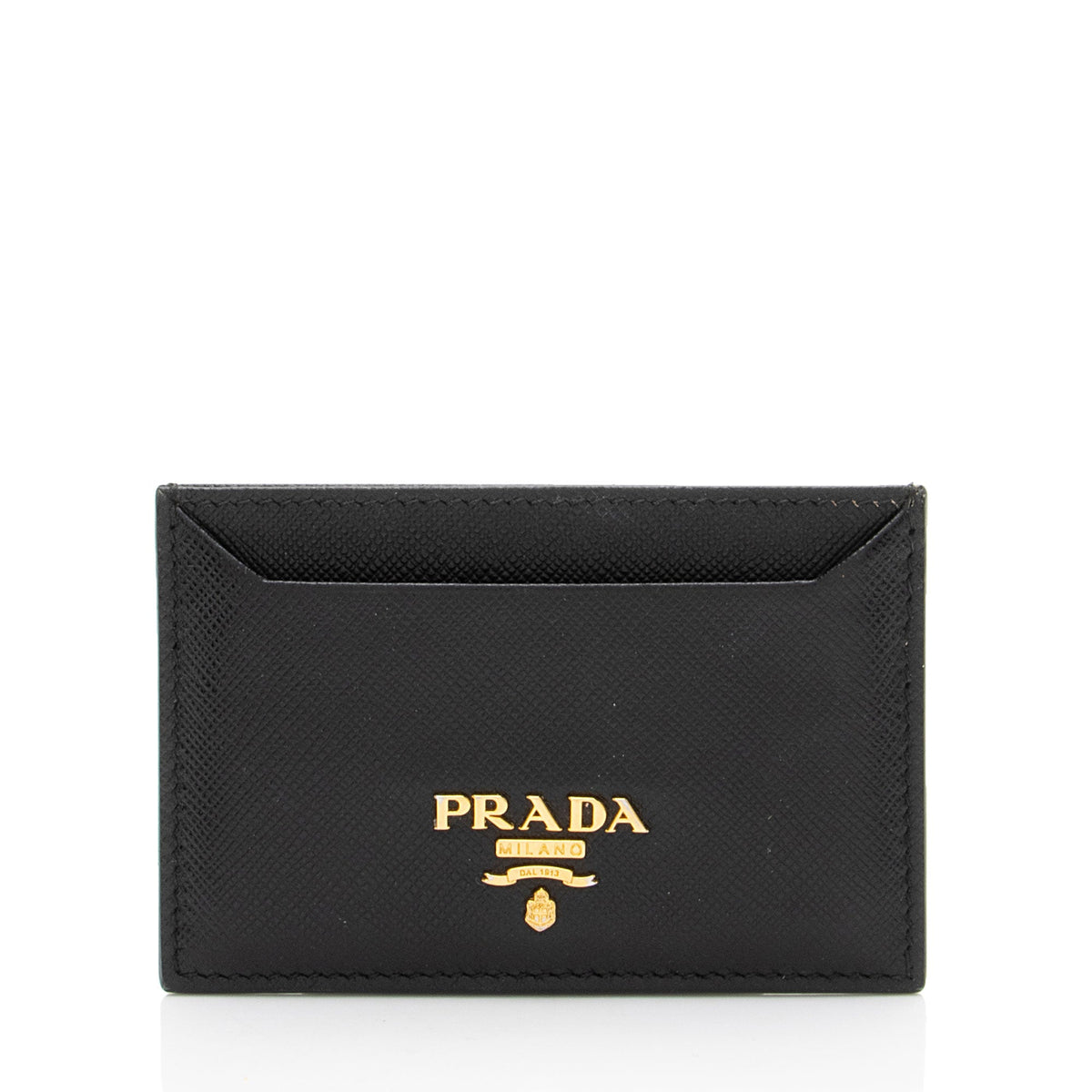 Prada Saffiano Metal Oro Card Case