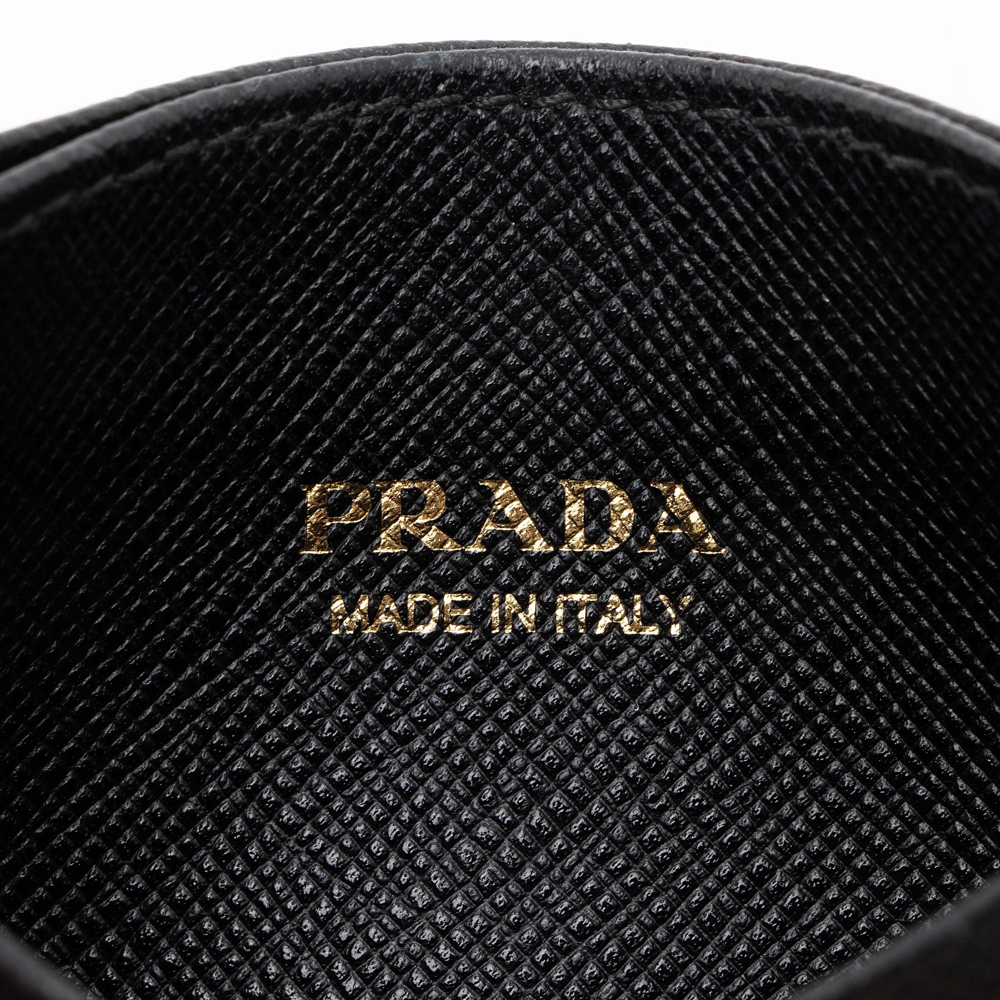 Prada Saffiano Metal Oro Card Case