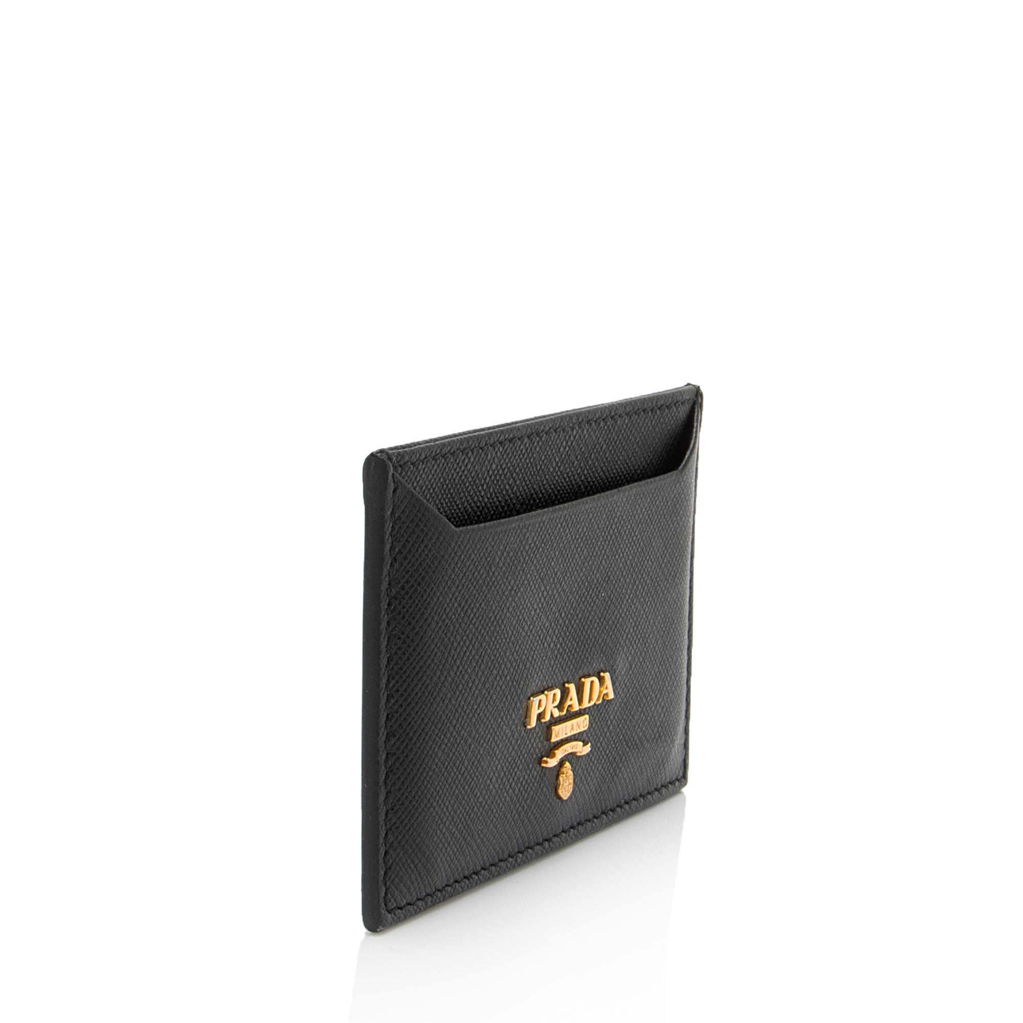 Prada Saffiano Metal Oro Card Case