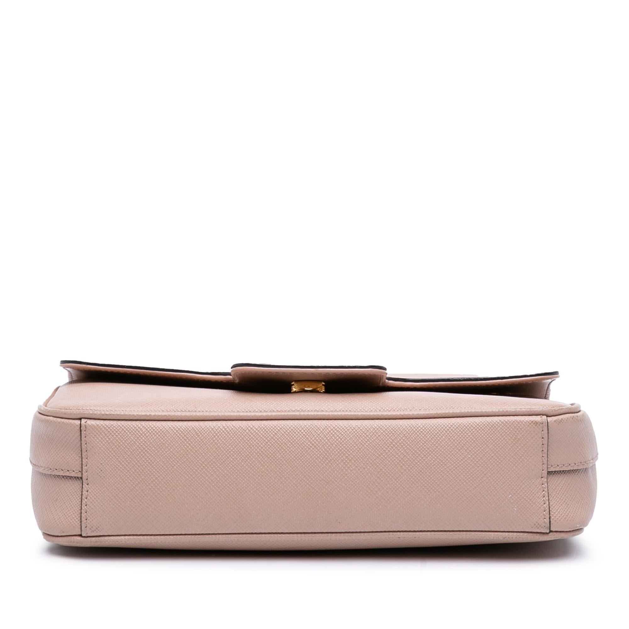 Prada Saffiano Pattina Chain Crossbody