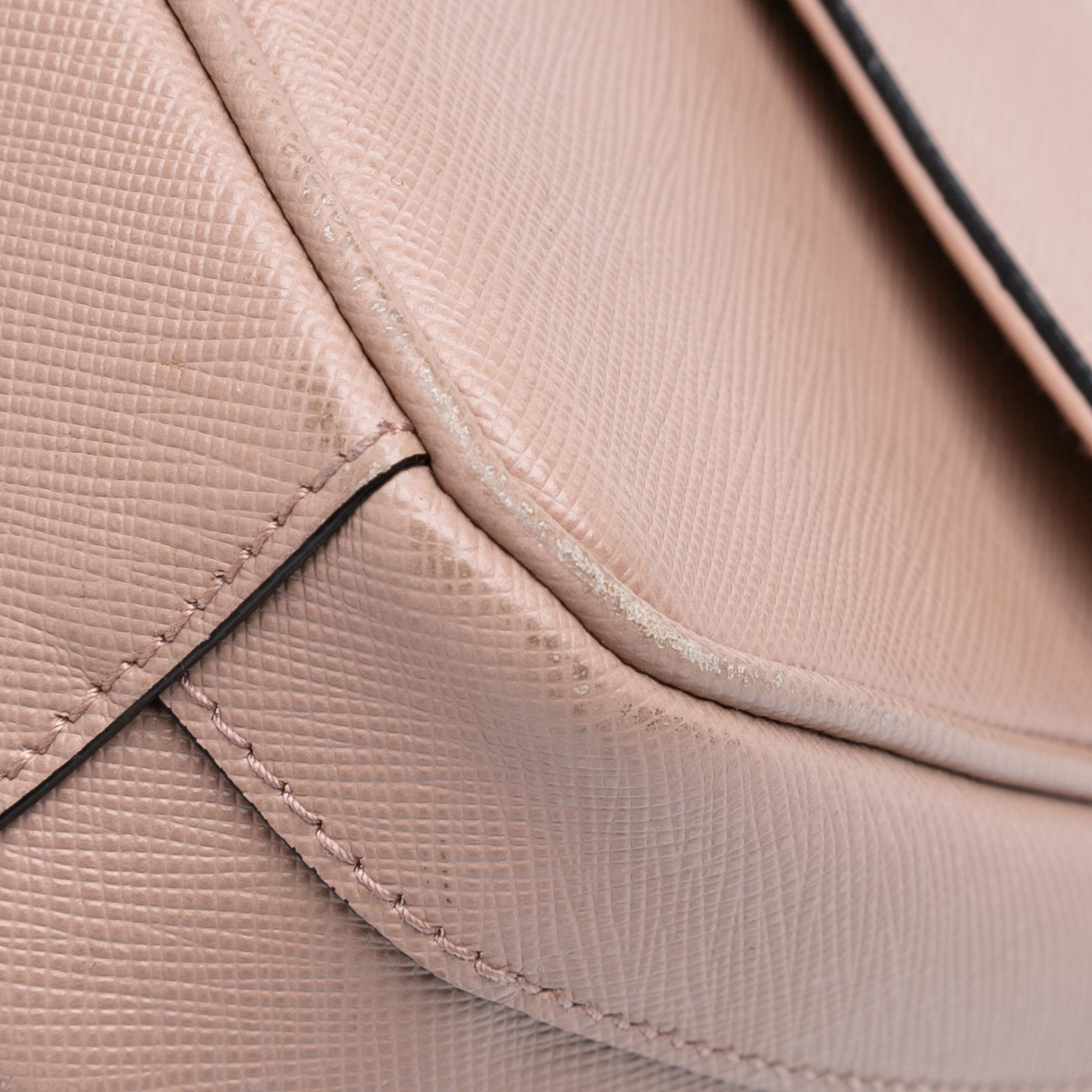 Prada Saffiano Pattina Chain Crossbody