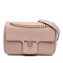 Prada Saffiano Pattina Chain Crossbody