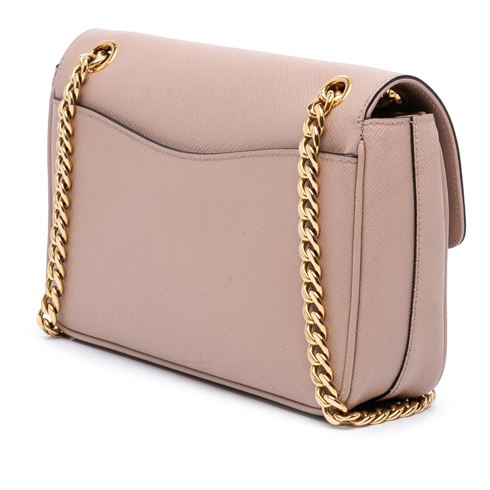 Prada Saffiano Pattina Chain Crossbody