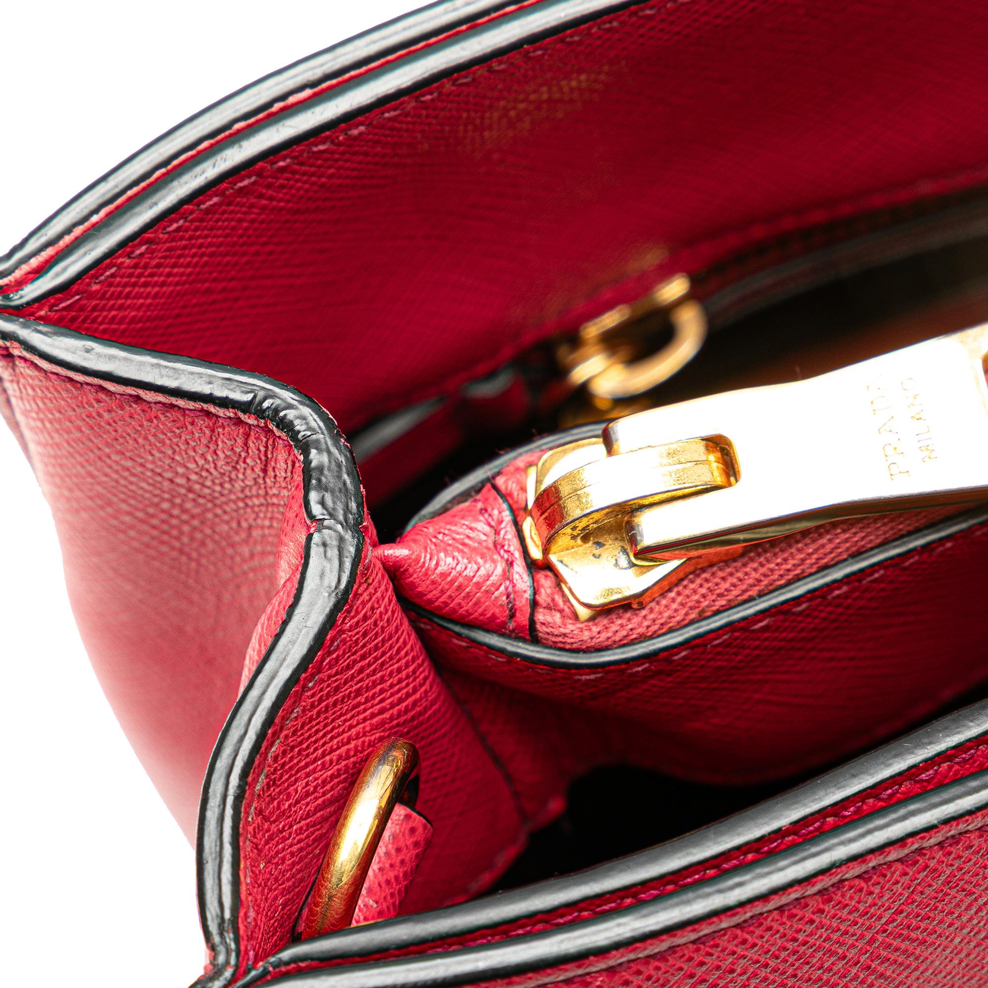Prada Saffiano Soft Triple Pocket Tote