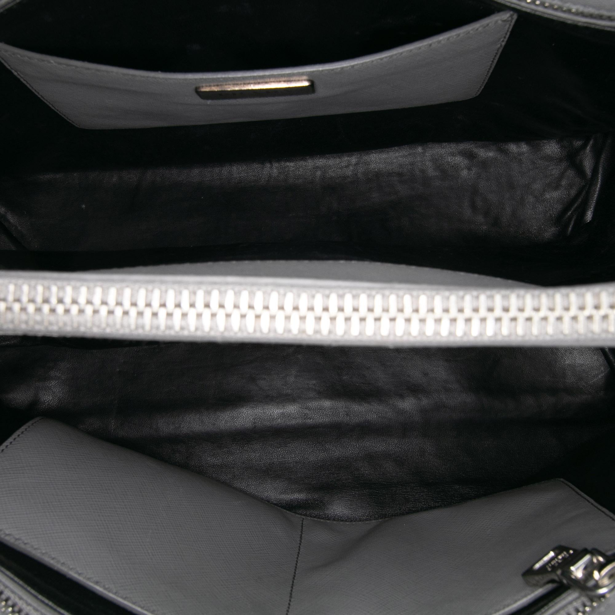 Prada Saffiano Soft Triple Pocket Tote