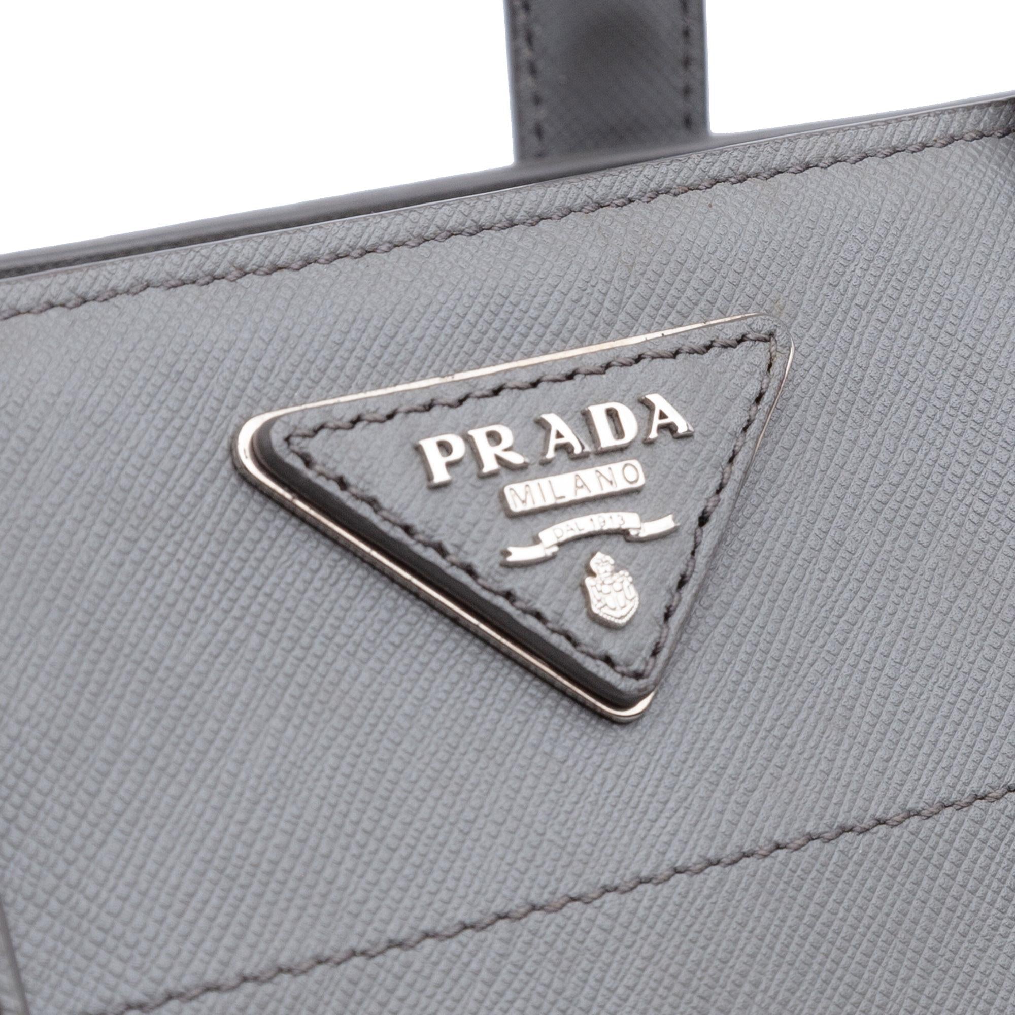 Prada Saffiano Soft Triple Pocket Tote