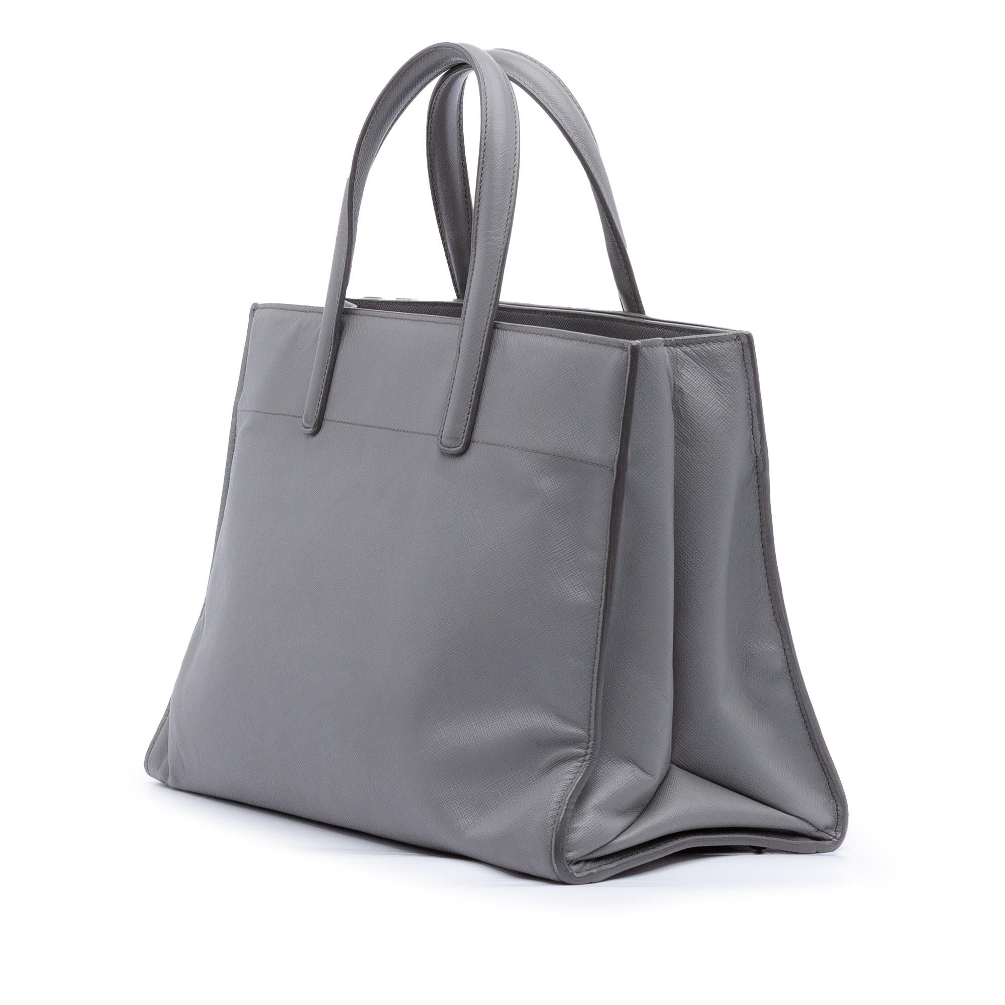 Prada Saffiano Soft Triple Pocket Tote