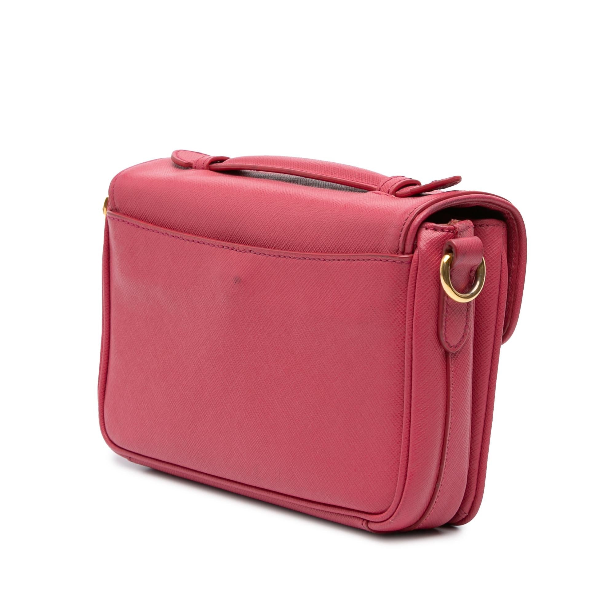 Prada Saffiano Sound Lock Satchel
