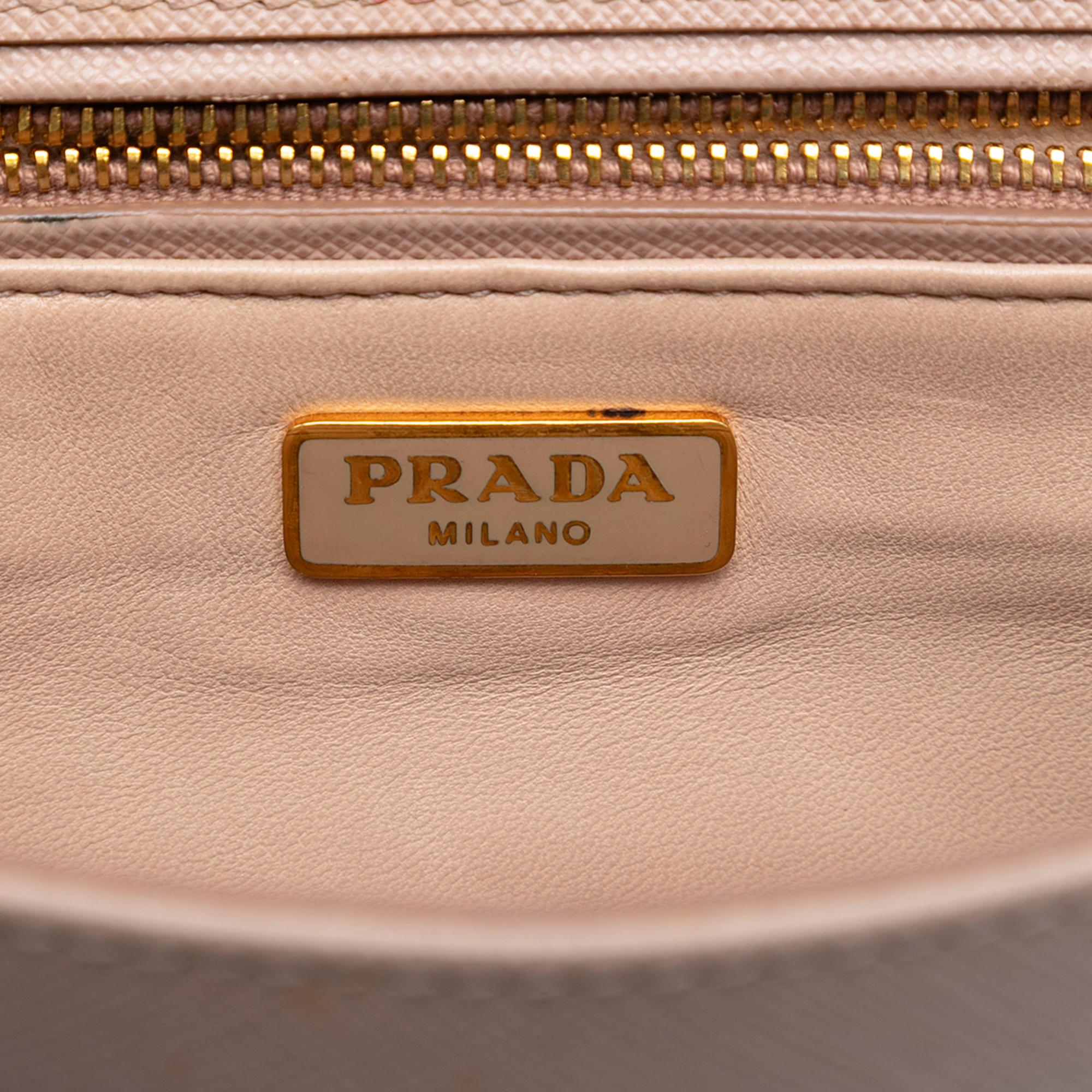 Prada Saffiano Sound Lock Satchel
