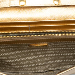 Prada Saffiano Sound Lock Wallet on Chain