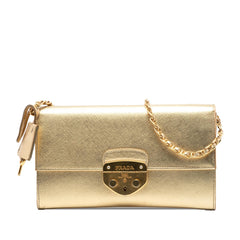 Prada Saffiano Sound Lock Wallet on Chain