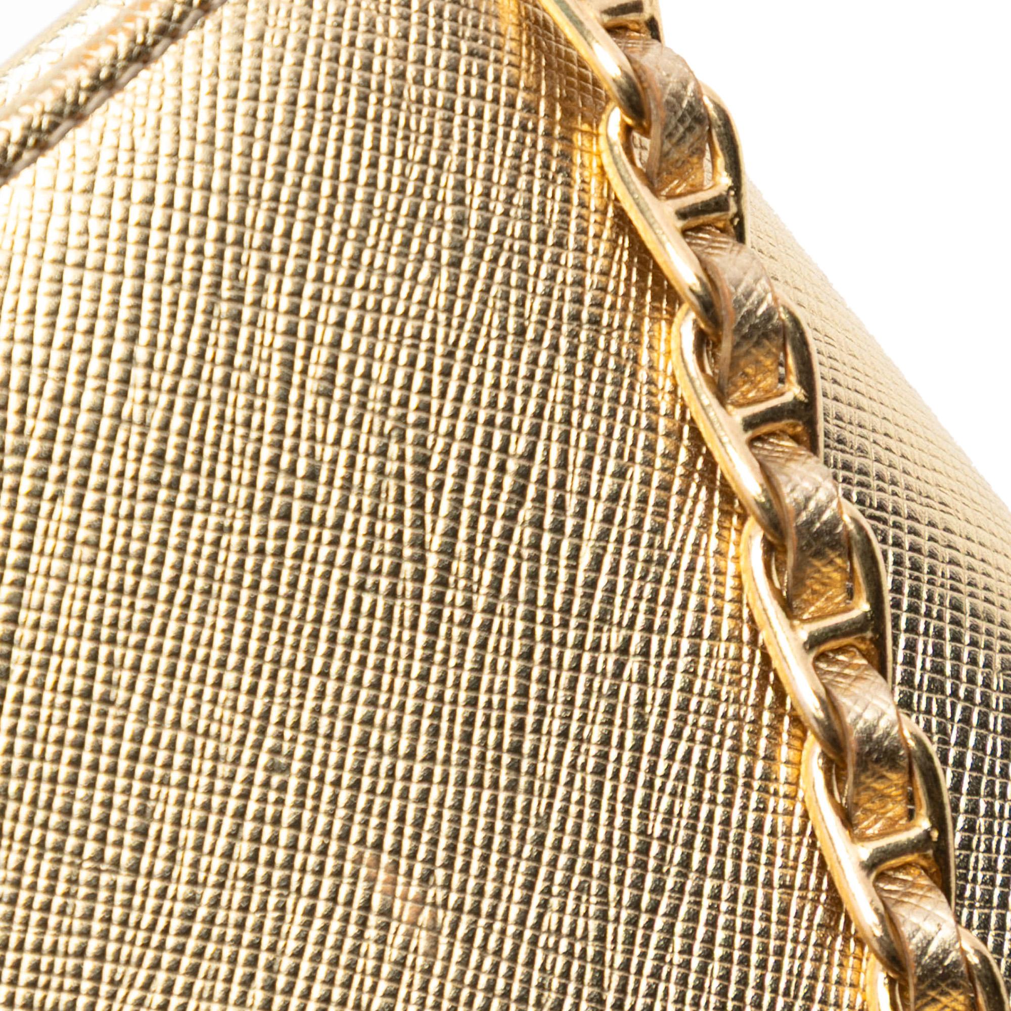 Prada Saffiano Sound Lock Wallet on Chain