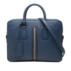 Prada Saffiano Striped Business Bag