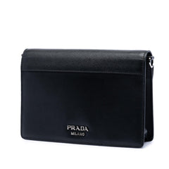 Prada Saffiano Trimmed City Calf Racing Logo Elektra Crossbody