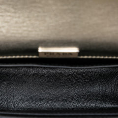 Prada Saffiano Trimmed Metallic Vitello Cahier Bag