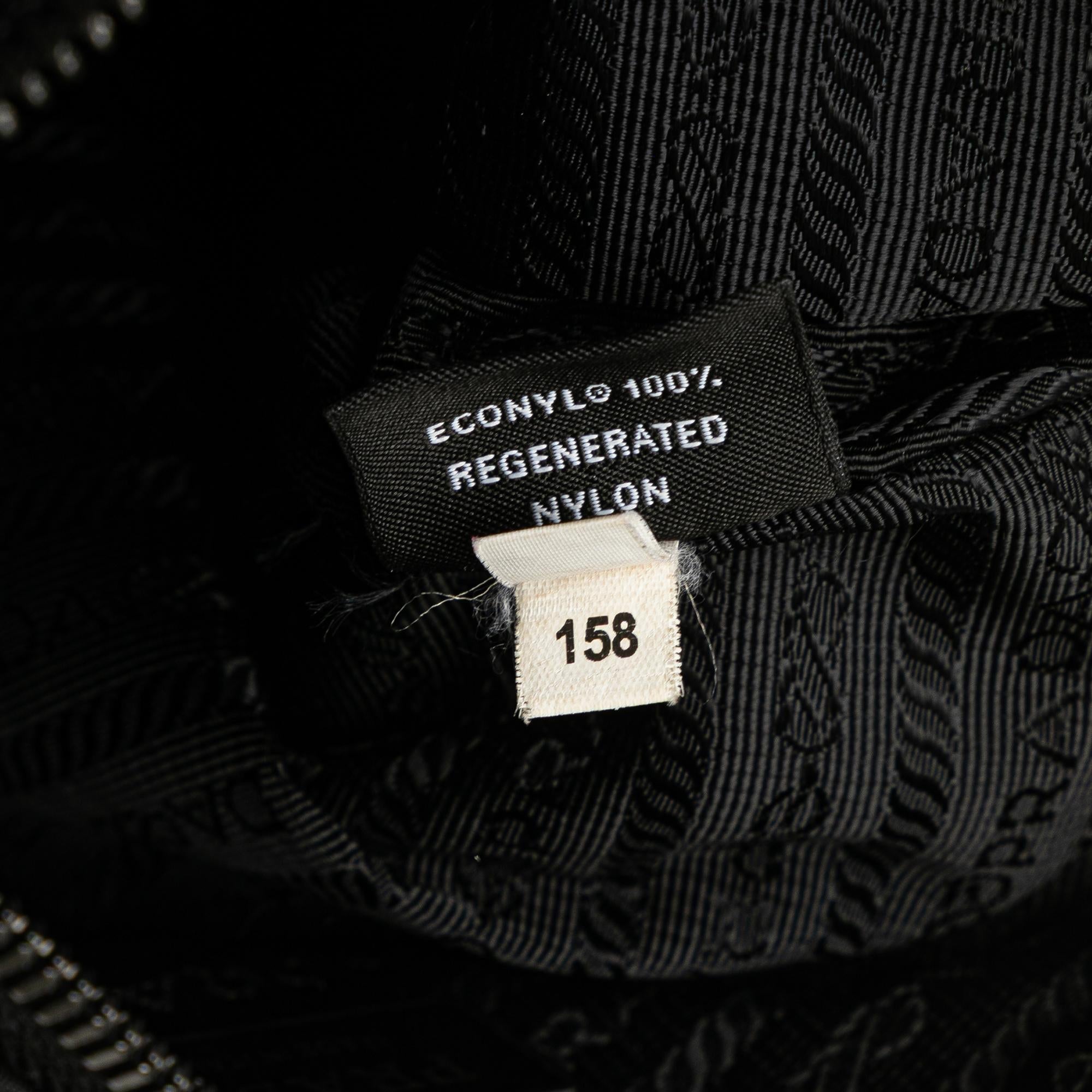 Prada Saffiano Trimmed Re Nylon Zip Top Crossbody