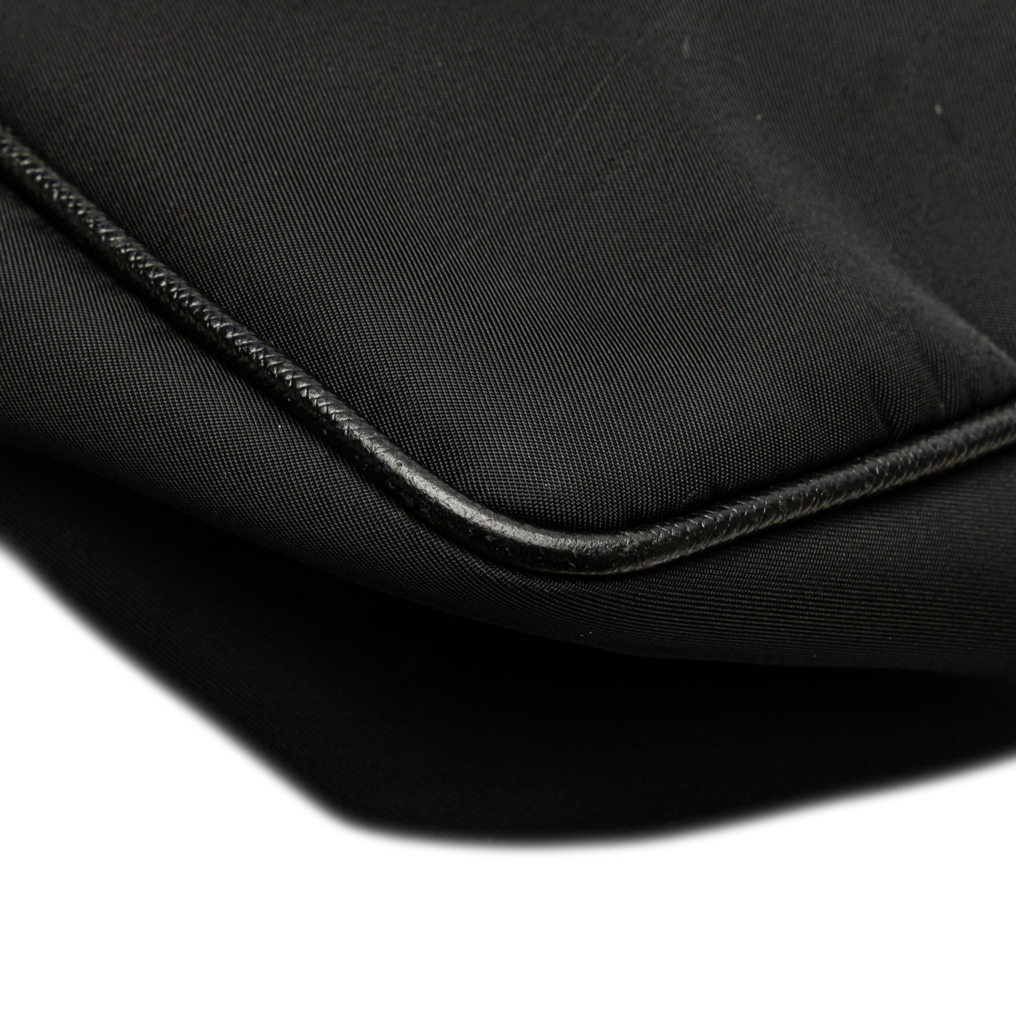 Prada Saffiano Trimmed Re Nylon Zip Top Crossbody